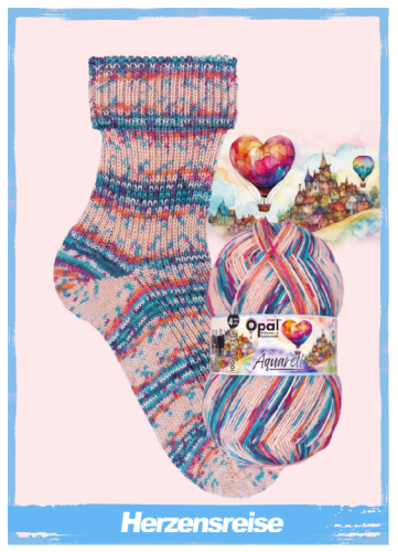 Włóczka OPAL Akwarela Podróż serca kolor 11536