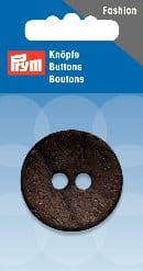 Guzik PRYM 318 216 ∅34mm, kokos, brąz, okrągły